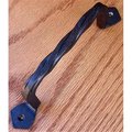 Agave Ironworks Agave Ironworks PU032-01 Hammered Square Bar Door Pull Flat Black PU032-01